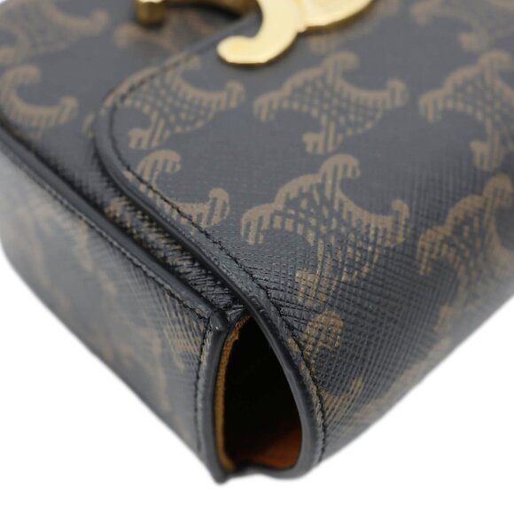 Celine  Triomphe Mini Canvas Shoulder Bag Brown - Picture 8 of 12